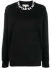 Michael Michael Kors Logo Embroidered Sweatshirt In Black