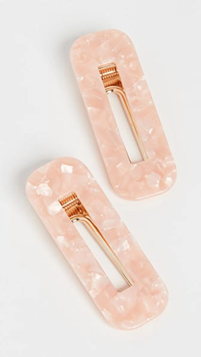 Valet Greta Hair Clips Set Of Two In Candy Floss