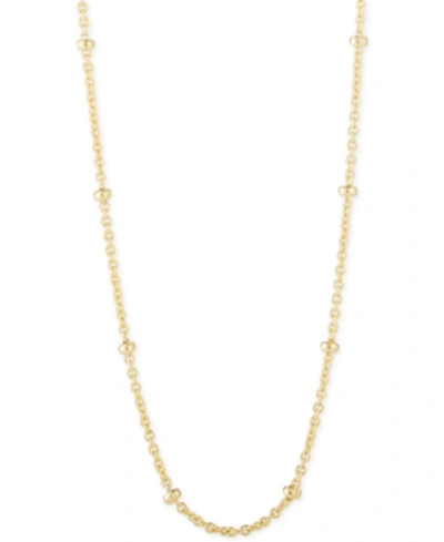 Alex Woo Beaded Link Chain Necklace, Adjustable 16" - 20" In Gold
