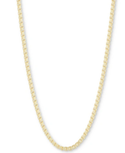 Alex Woo Box Link Chain Necklace, Adjustable 16" - 20" In Gold