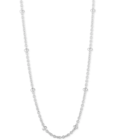 Alex Woo Beaded Link Chain Necklace, Adjustable 16" - 20" In Silver