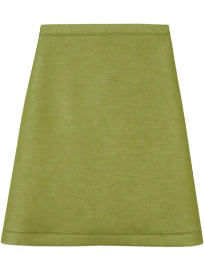 Burberry Double-faced Neoprene Skirt In Cedar Green