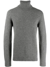 Roberto Collina Roll Neck Sweater In Grey
