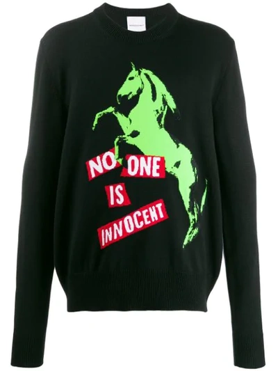 Nasaseasons No One Is Innocent Patch Sweater In Multicolor