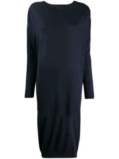 Stella Mccartney Knitted Midi Dress In 4101 Blue