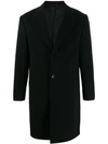 Tonello Single-breasted Buttoned Coat In Black