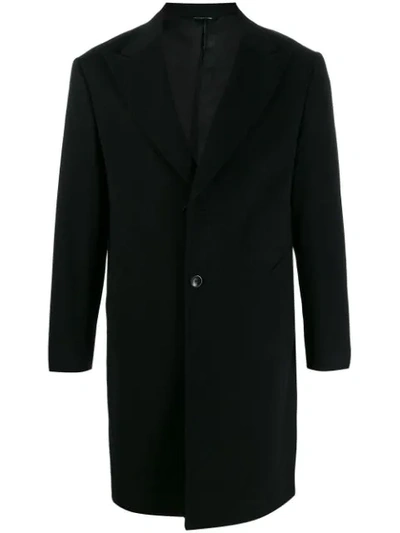 Tonello Single-breasted Buttoned Coat In Black