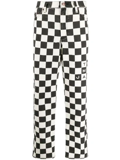 Marc Jacobs The Checkered Jeans In 002 Black Multi
