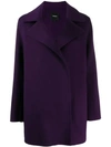 Theory Boxy Fit Coat In H13 Plum