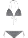 Oseree Lurex Two Piece Bikini In Silver