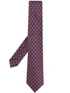 Kiton Floral Print Tie In Red