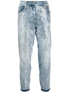 Blumarine Sequin Jeans In Blue