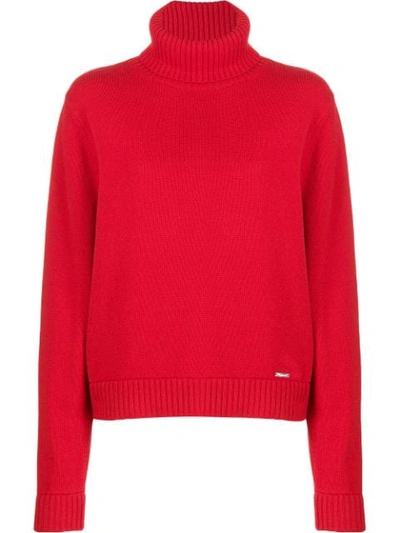 Dsquared2 Roll Neck Knitted Jumper In Red