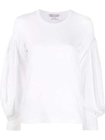 Comme Des Garçons Comme Des Garçons Puffed Sleeve Sweatshirt In White