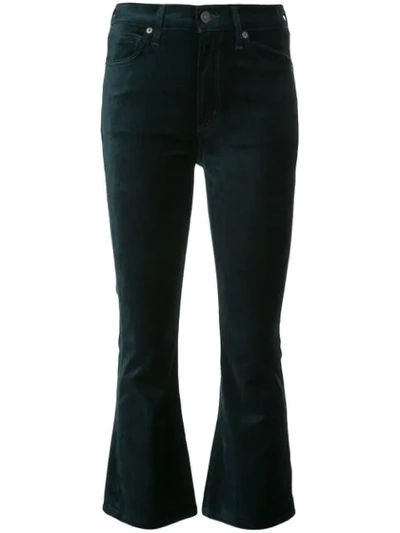 Citizens Of Humanity Cropped Velvet Jeans In Green