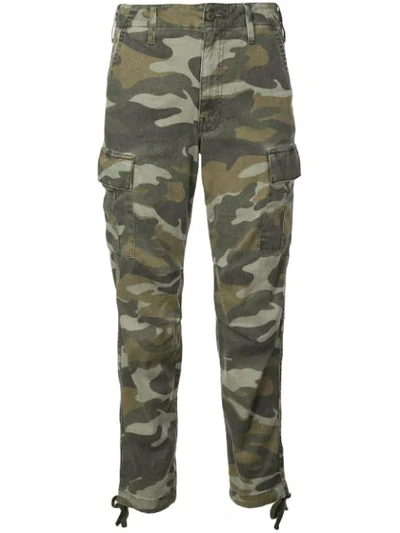 Mother Camo Cargo Jeans In Green