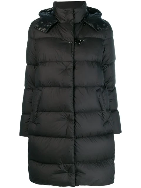 Fay Padded Hooded Coat In B999 Black | ModeSens