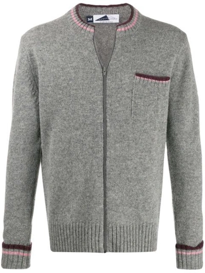 Anglozine Cardigan Mit Reissverschluss In Grey