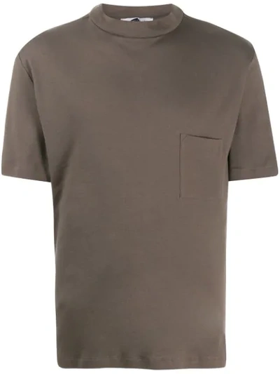 Anglozine T-shirt Mit Stehkragen In Grey