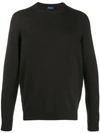 Drumohr Ribbed Knit Sweatshirt In Brown