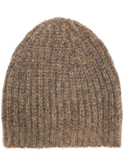 Isabel Marant Ribbed Knitted Beanie In Henna