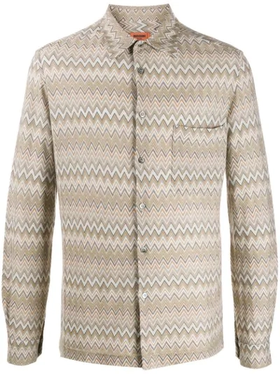 Missoni Hemd Mit Zickzackmuster In Neutrals