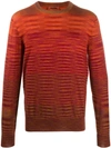 Missoni Fitted Sweater In S201b Orange
