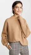 A.l.c Helena Wool-cashmere Ribbed Sweater In Brown