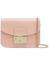 Furla Mini Metropolis Leather Crossbody Bag - Pink In Moonstone Pink/gold