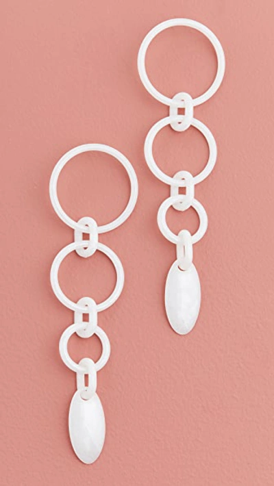 Cult Gaia Odette Earrings In White