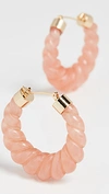 Loeffler Randall Janis Resin Hoop Earrings In Pink