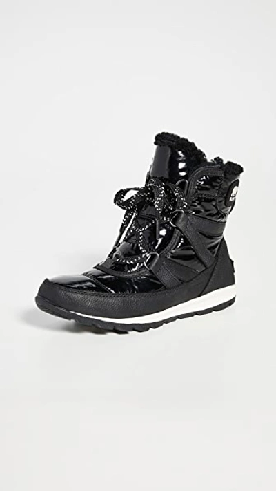 Sorel Whitney Short Lace Patent Boots In Black