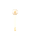 Pre-owned Chanel Cc Brooch Pin In Gold