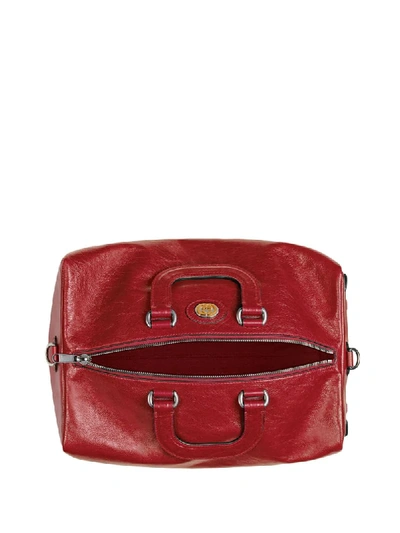 Gucci Soft Leather Backpack In Red