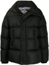 Dsquared2 Feather Down Jacket In Black