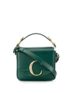 Chloé C Plaque Mini Bag In 3m4 Rain Forest