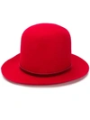 Ann Demeulemeester Velvet Ribbon Top Hat In Red