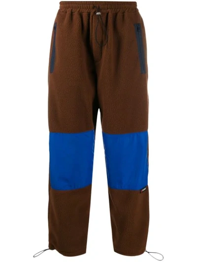 Lc23 Colour Block Track Trousers In Brown