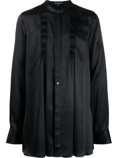 Ann Demeulemeester Long-sleeve Pleated Shirt In Black