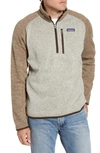 Patagonia Better Sweater® Quarter Zip Pullover In Bleached Stone/ Pale Khaki
