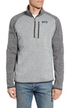 Patagonia Better Sweater® Quarter Zip Pullover In Nickel/ Forge Grey