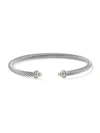 David Yurman Women's Cable Classic Bracelet With Gemstone & Diamonds In Prasiolite