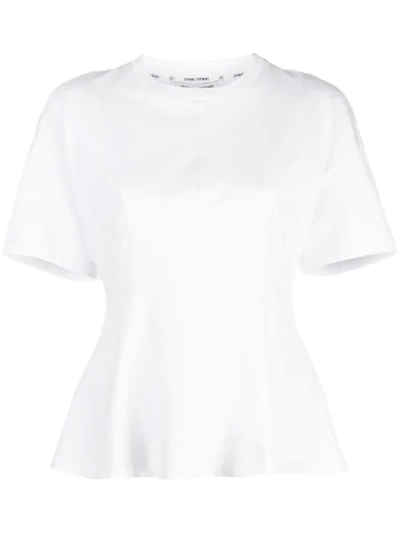 Opening Ceremony Crewneck Flounce Cotton Tee In 1000 White