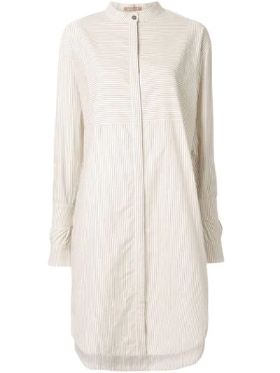 Nehera Darly Striped Shirt Dress In Neutrals