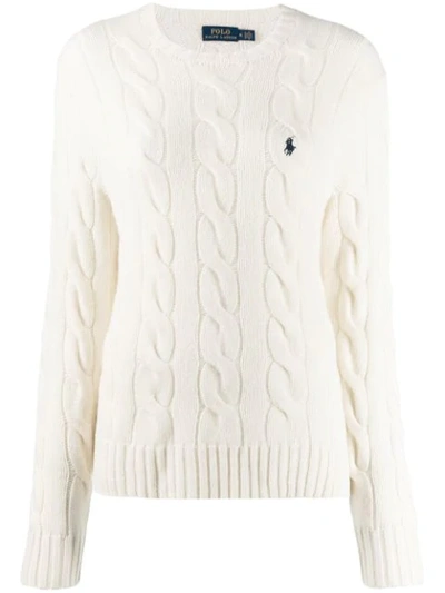 Polo Ralph Lauren Cable-knit Sweatshirt In Neutrals