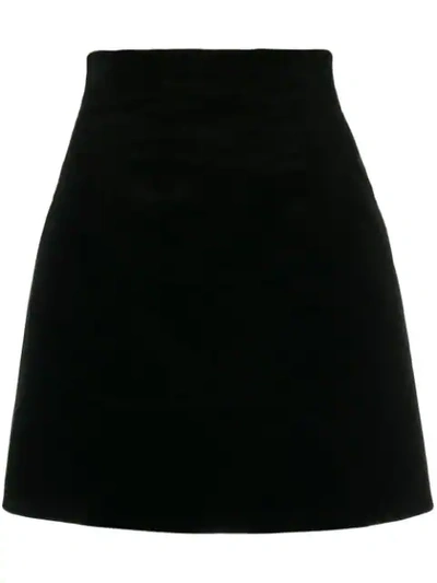 N°21 Corduroy Effect Short Skirt In Black
