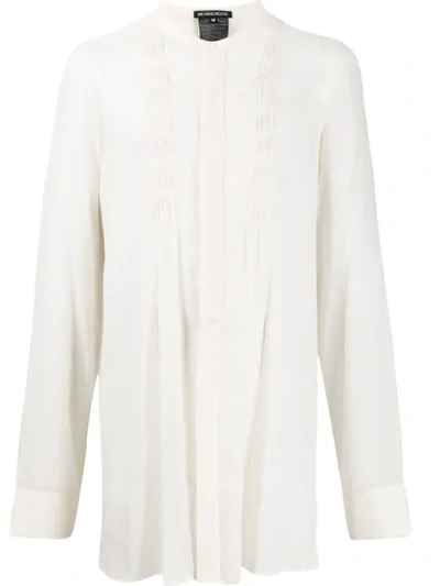 Ann Demeulemeester Pleated Long-sleeve Shirt In Neutrals