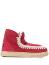 Mou Woven Detail Boots In Chpe Chili Pepper