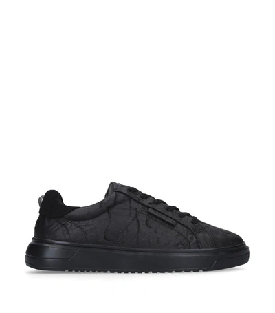 Kurt Geiger Southgate Zip-trim Faux-leather Trainers In Black
