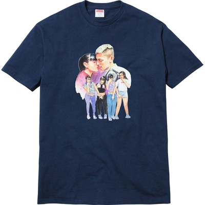 Pre-owned Supreme  Kiss Tee Navy